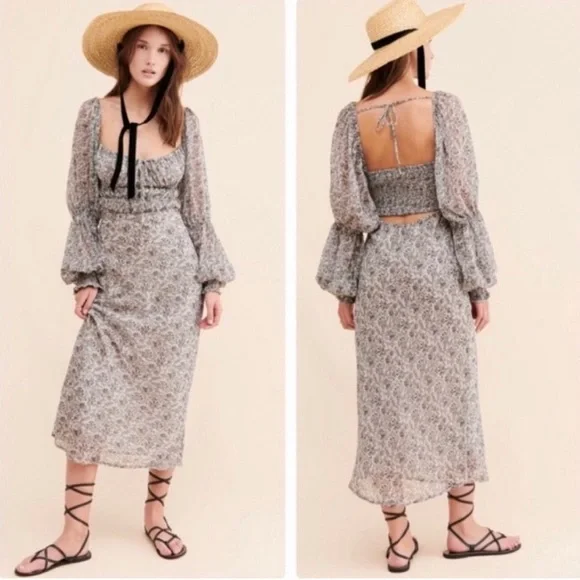 knee length dresses for ladies Free People Cecelia Midi Dress  Shol's boutique